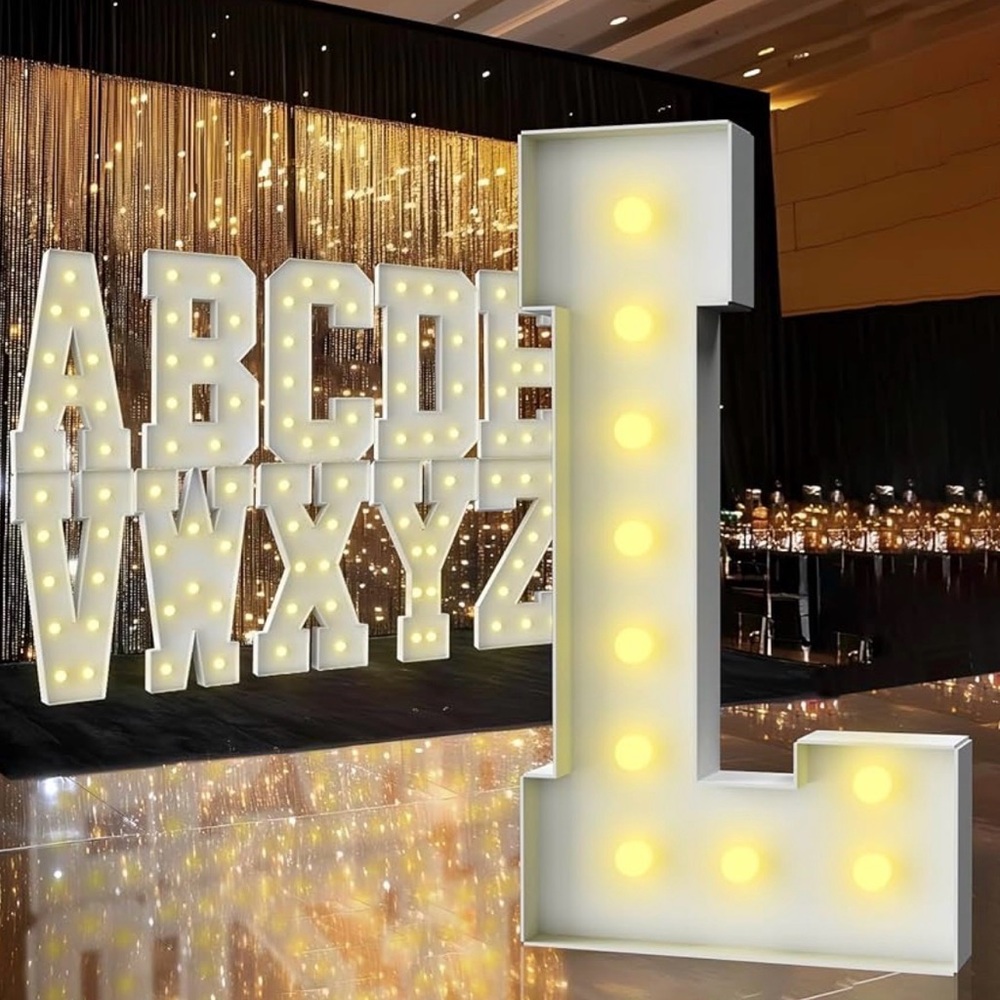 3FT Marquee Light Up Letter,Marquee Letters 3 Feet Tall, (Letter L)